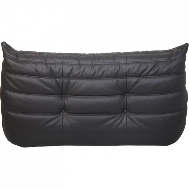 Togo Two-Seater Sofa in Dark Brown Leather by Michel Ducaroy, 1990s For Sale - Image 6 of 9