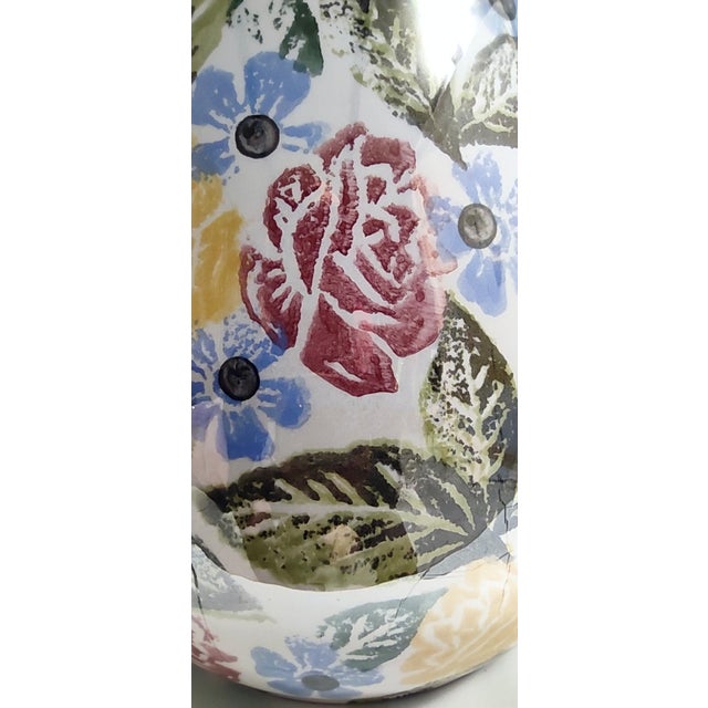Ceramic Vintage Painted Porcelain Flower Vase from Bassano, 1960s For Sale - Image 7 of 11