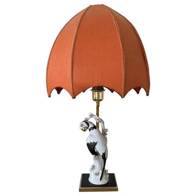 Italian Hand-Painted Porcelain Table Lamp For Sale - Image 10 of 10