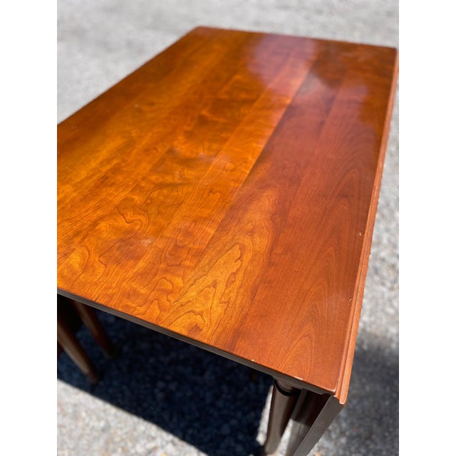 1953 Stickley Cherry Drop-Leaf Table For Sale - Image 10 of 13