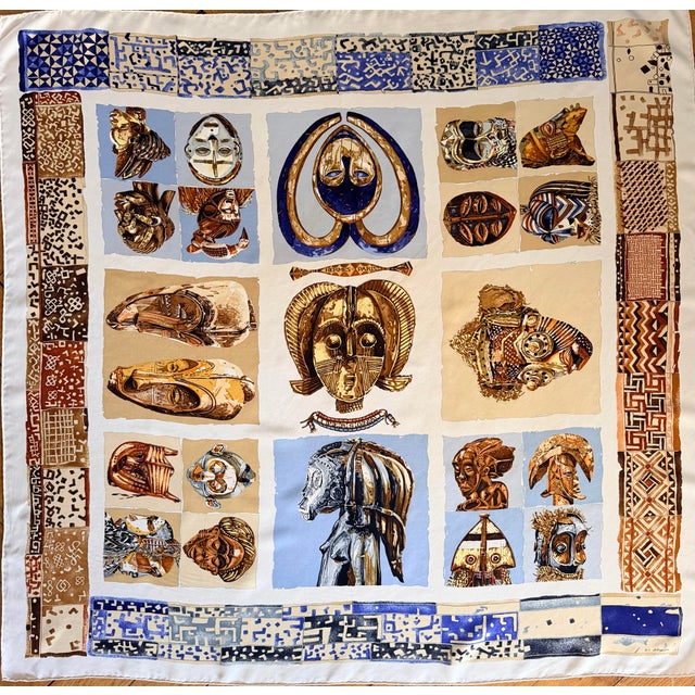 Hermes Persona Silk Scarf 2003 by Loïc Dubigeon. For Sale - Image 9 of 12
