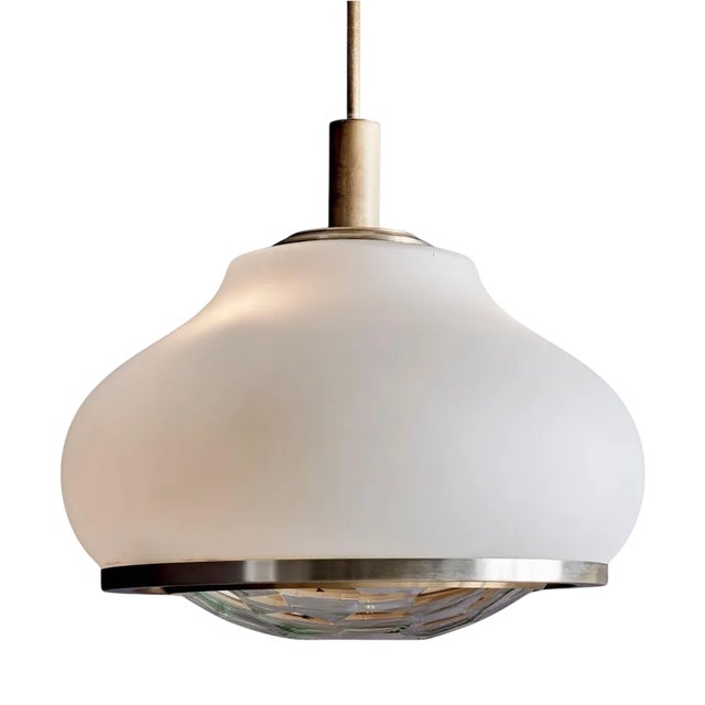 Opaque Glass Pendant by Pia Guidetti Crippa for Lumi Milano, 1960s For Sale