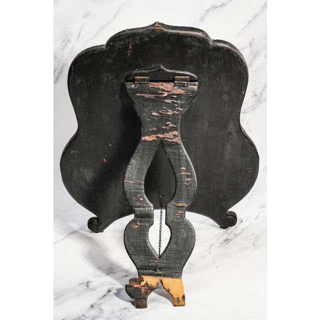 Wonderful Large Antique Chinoiserie Japanned Dressing-Table Mirror Home Decor For Sale - Image 11 of 15