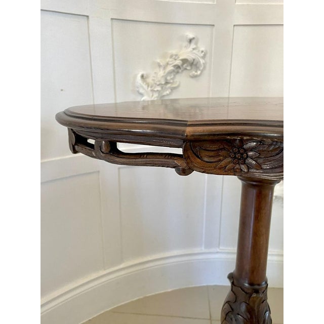 Antique Victoria Swiss Walnut Swiss Black Forest Table, 1860s For Sale - Image 14 of 18
