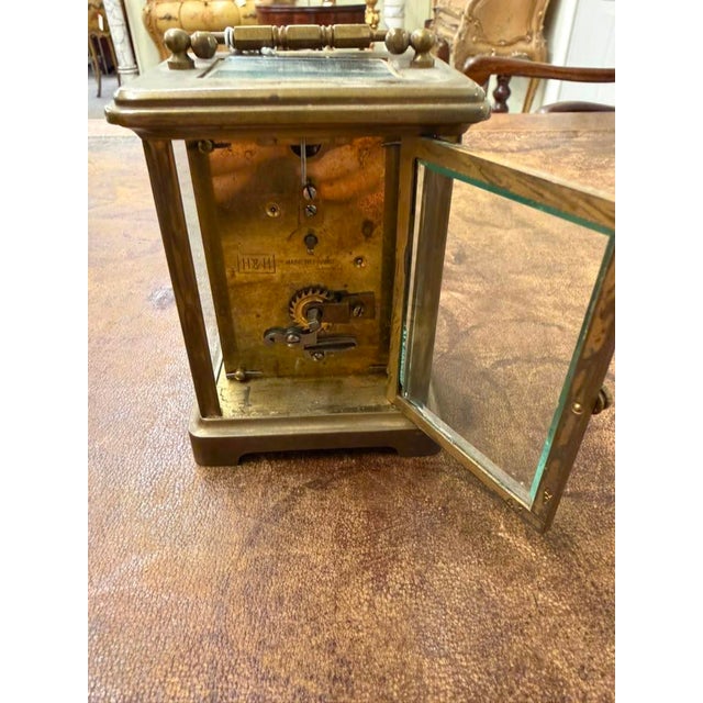 Brass French Late 19th Century Carriage Clock, Brass Case, Circa 1890 For Sale - Image 8 of 18