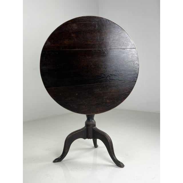 Brown English Tilt Top Table For Sale - Image 8 of 13