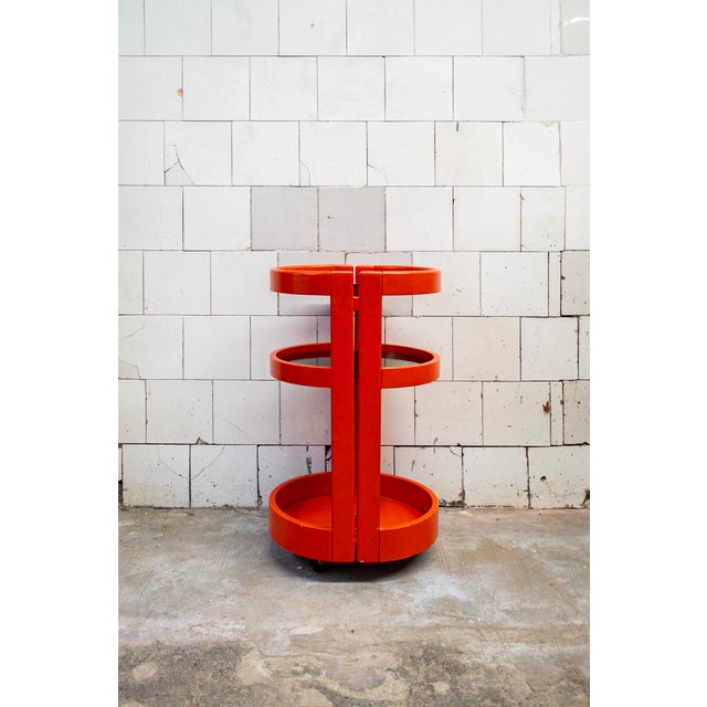 Italian Trolley in Lacquered Wood and Glass, 1960s, in Very Good conditions. Designed 1960 to 1969