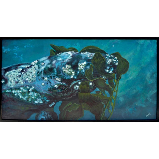 "Pearl Eating Kelp" by Lise Lang Crowley Impressionist Oil Painting 2003 For Sale - Image 4 of 5