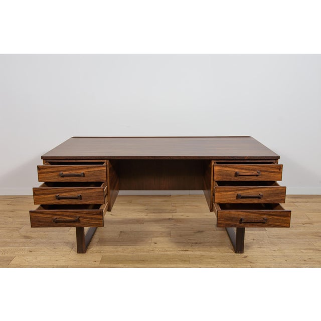 Mid-Century Rosewood Freestanding Desk by Torben Valeur and Henning Jensen for Dyrlund, Denmark, 1960s For Sale - Image 10 of 18
