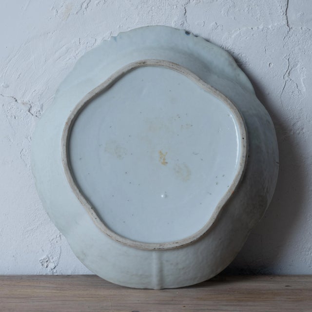 Mid 19th Century Chinese Blue Canton Shrimp Dish For Sale - Image 5 of 6