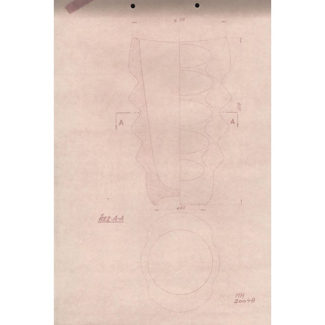 Vintage Bohemian Glass Vase by Vladislav Urban for Hermanova Hut Glasswork, 1962 For Sale - Image 14 of 15