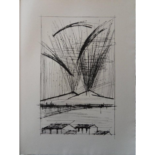 Bernard Buffet, Mount Vesuvius, Etching For Sale - Image 4 of 4