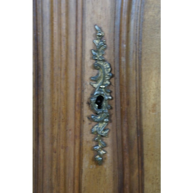 Antique Louis XV French Provincial Walnut Rouge Marble Buffet Sideboard Commode For Sale - Image 11 of 18