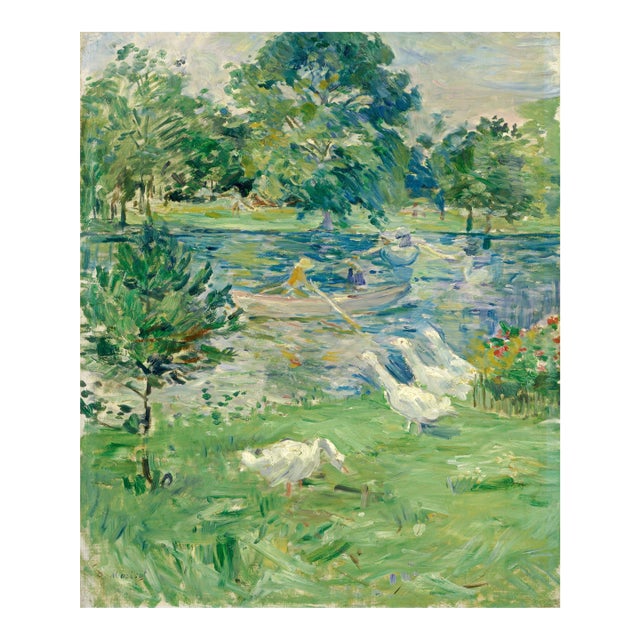 1889 Vintage French Impressionist Landscape Art Print by Berthe Morisot - 10" X 13" For Sale