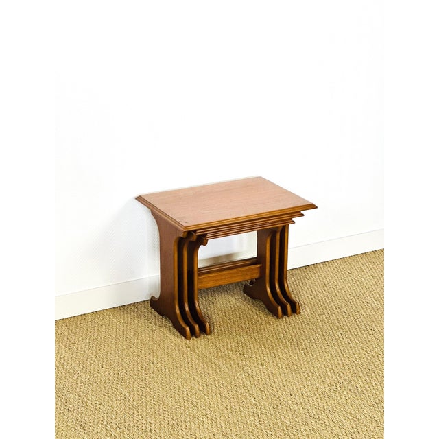 1960s Scandinavian Teak Nesting Tables, 1960s, Set of 3 For Sale - Image 5 of 17