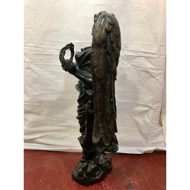 Bronze Angel Statue For Sale - Image 6 of 7