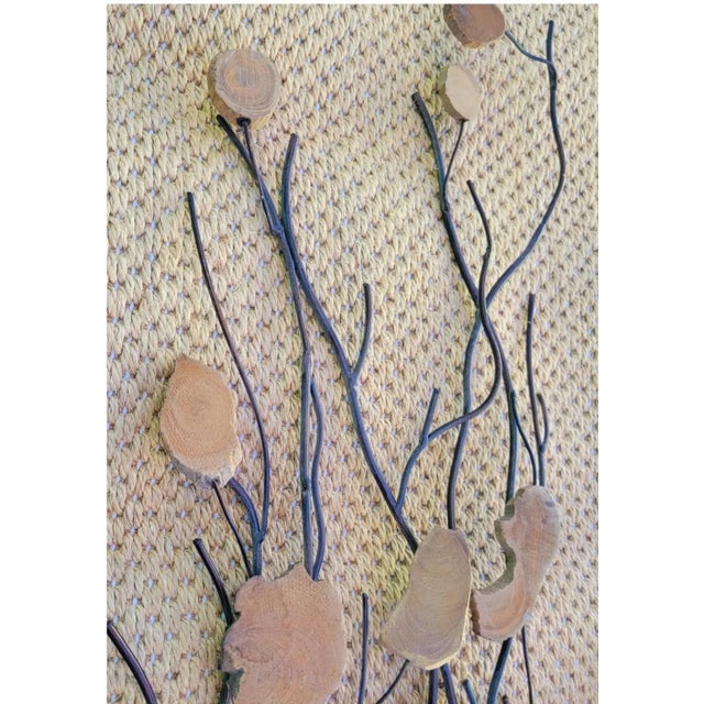 Curtis Jere Organic Mid Century Modern Style Slim Tall Raw Wood Branch Wall Art Sculptures Hangings- A Pair For Sale - Image 4 of 4