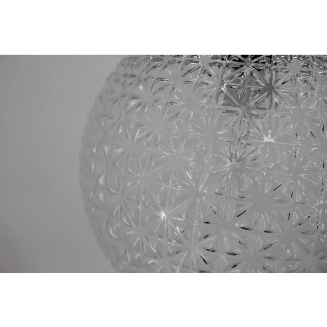 Metal Mid-Century Glass Pendant Lamp, 1960s For Sale - Image 7 of 9