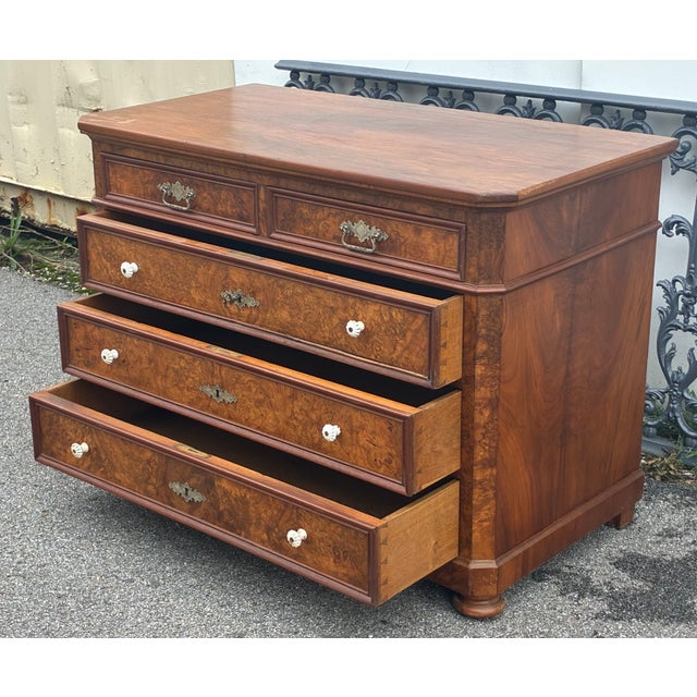 Walnut Chest of Five Drawers For Sale - Image 14 of 18