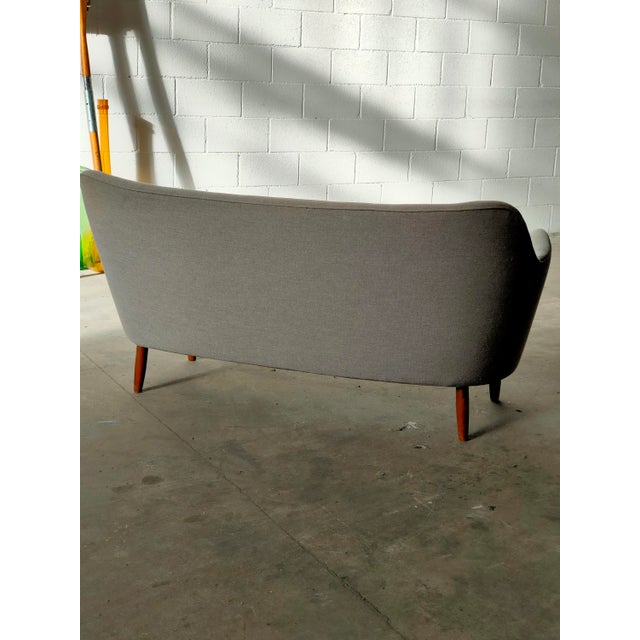 Gray Vintage Grey Fabric Sofa, 1970 For Sale - Image 8 of 12