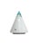 Mid-Century Modern Vintage Cone Pyramid Table Lamp in White and Blue Murano Glass by Giusto Toso for Leucos, 1970s For Sale - Image 3 of 12