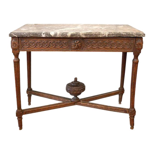 Late 18th Century Louis XVI Marble Top Console Table For Sale