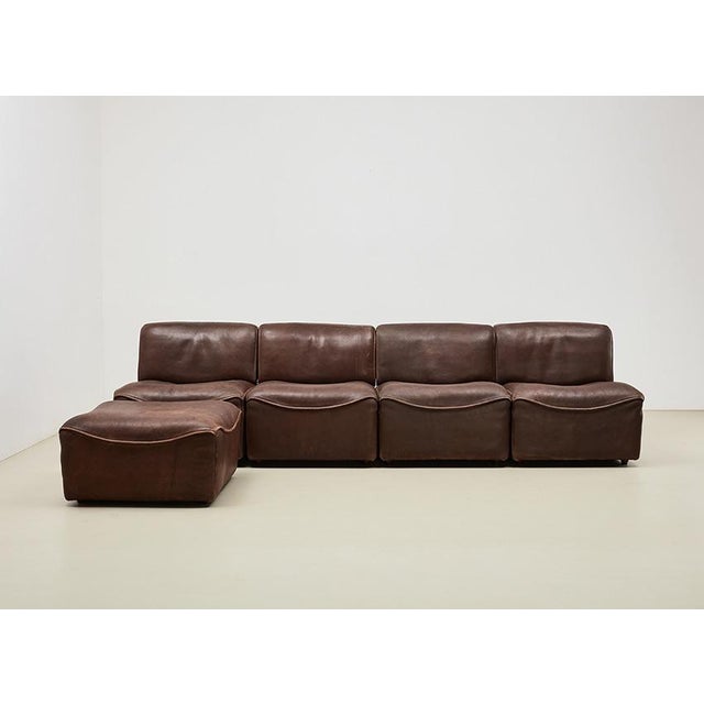 DS-15 Modular Leather Sofa from de Sede, 1970s, Set of 5 For Sale - Image 10 of 10
