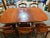 Chestnut 1950s Dining Set – Drop-Leaf Table, 6 Chairs For Sale - Image 8 of 12