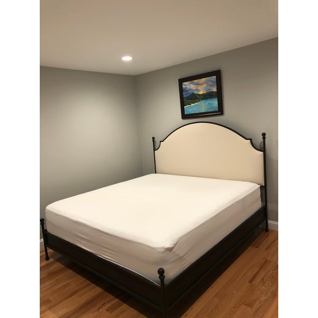 Pottery Barn Aberdeen King Metal Bed Frame And Upholstered