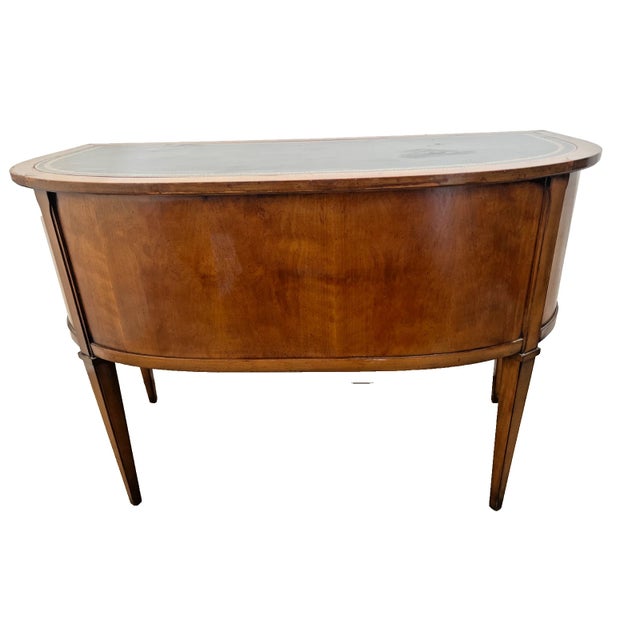 Vintage Sligh Lowry Regency Revival Writing Desk, Five Drawers, Petite Size For Sale - Image 9 of 16