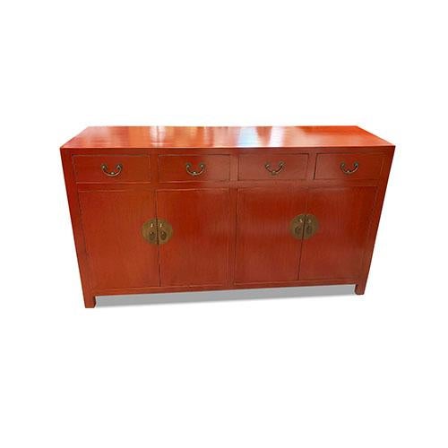 Asian East Village Sideboard is made out of Asian elm wood. It has 4 drawers and 4 doors with 1 removable shelf on each...