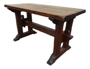 Vintage Brutalist Oak Coffee Table, 1920s