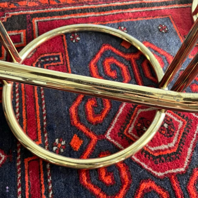 Metal Vintage Bar Stools Tubular Gold by American of Martinsville - A Pair For Sale - Image 7 of 10