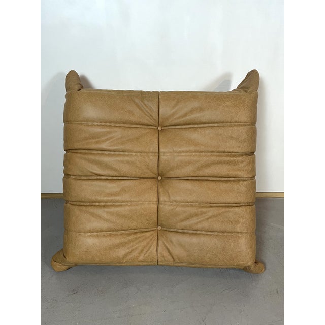 Togo Sofa in Camel Leather by Michel Ducaroy for Ligne Roset, Set of 5 For Sale - Image 9 of 14