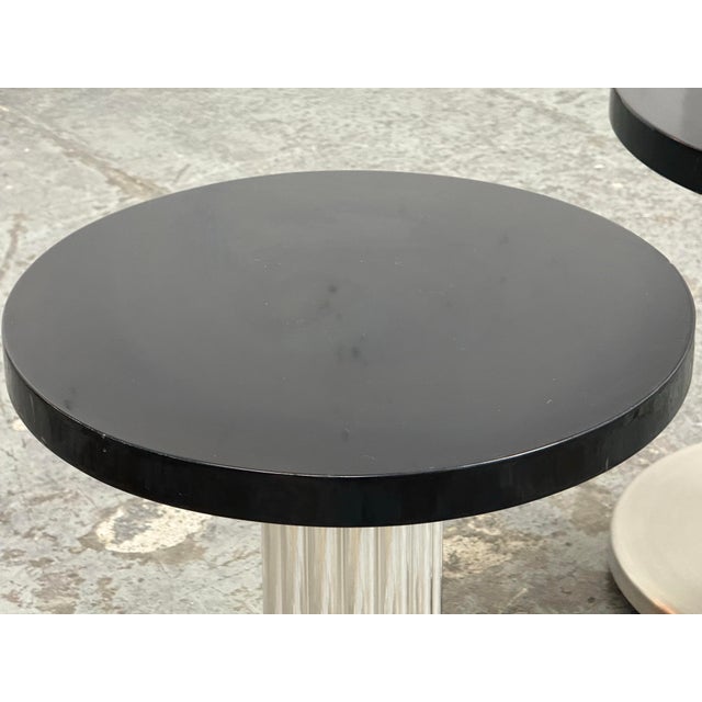 Art Deco Revival Pedestal Vintage Side Tables, Pair For Sale In San Francisco - Image 6 of 12