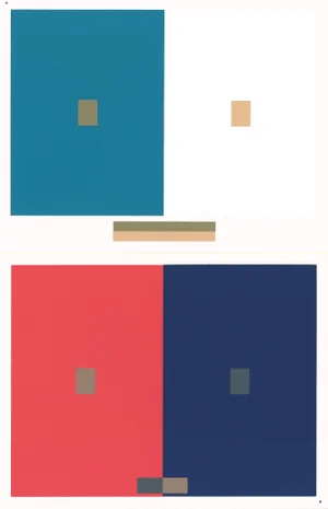 Josef Albers 1963 "Interaction of Color" Folder Vii-4 Silkscreen Prints