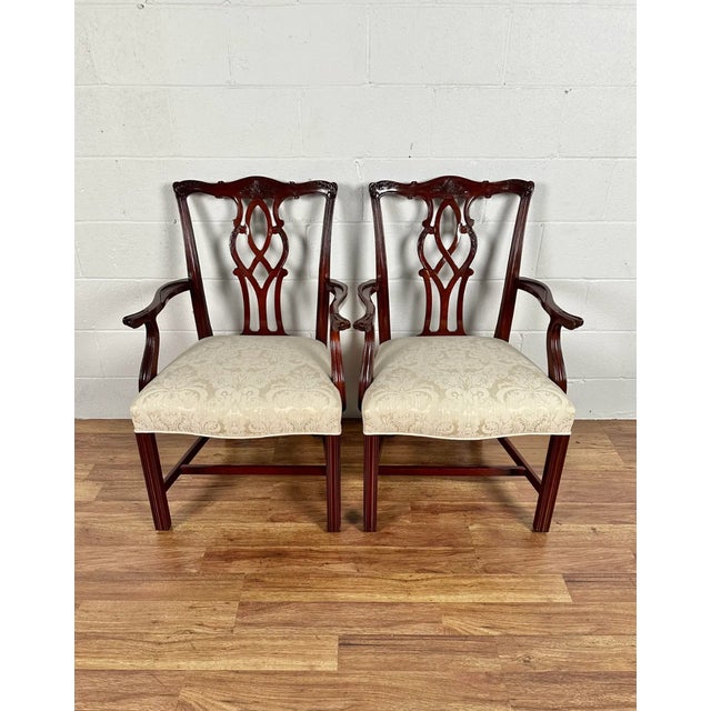 Kindel Mahogany Chippendale Dining Chairs - Set of 8 For Sale - Image 6 of 11