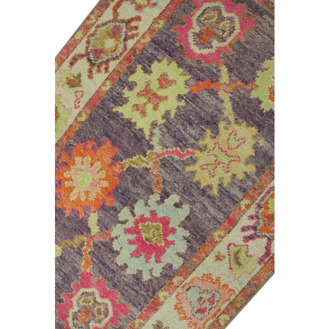 Modern Turkish Oushak Rug 2'9" x 4'9" For Sale - Image 4 of 6