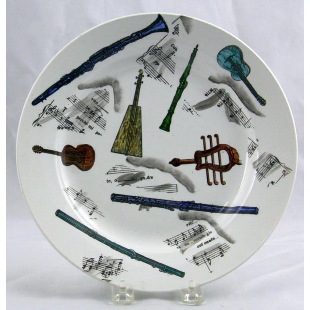 The Concerto Plate: Early Fornasetti Musical Series (c. 1953) This is a rare set of five early pottery plates by Piero...