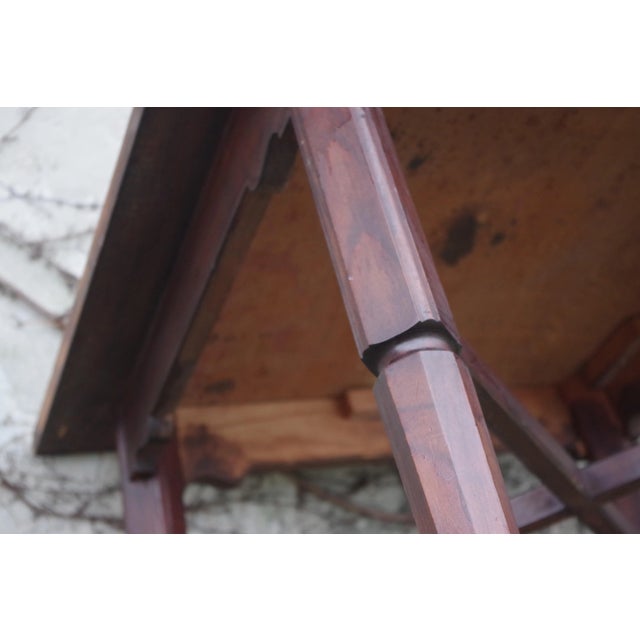 Brown Wooden Table, 1950s For Sale - Image 8 of 13