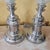Metal Pair of Tall Chrome Crackle Glass Table Lamps – Vintage Hollywood Regency Glam 3-Way Lighting For Sale - Image 7 of 18