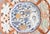A gorgeous rare 19th-Century Japanese Imari porcelain octagonal reticulated charger plate or dish with hand painted floral...