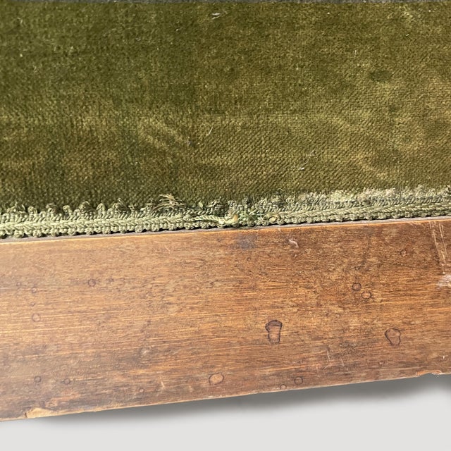 Art Deco Italian Daybed in Green Velvet, 1930s For Sale - Image 9 of 13