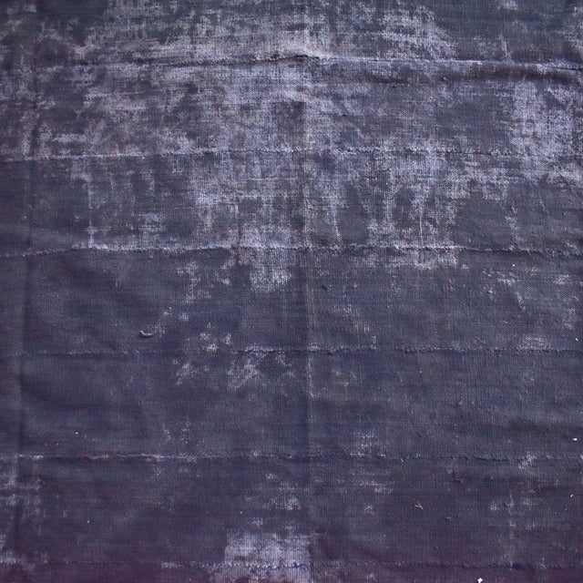 Vintage Black Mudcloth Textile 62x41 Inch For Sale - Image 4 of 8