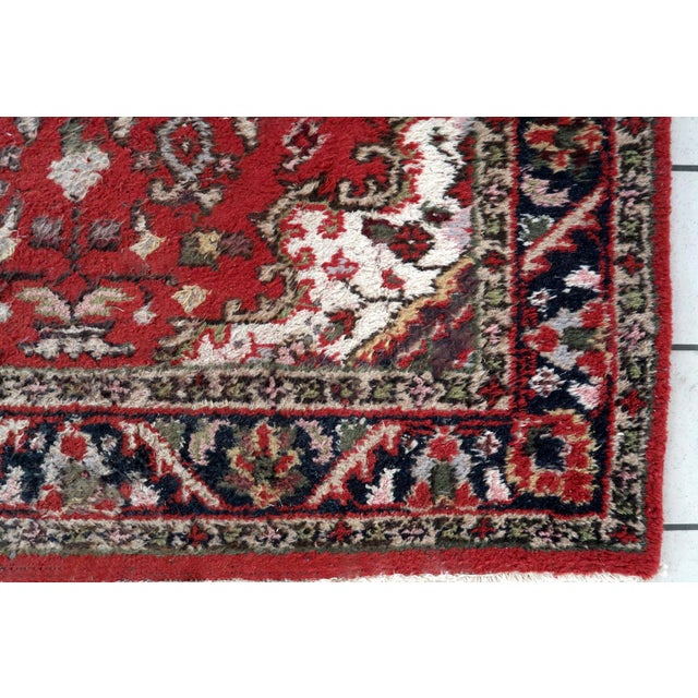 1970s, Handmade Vintage Persian Hamadan Rug 4.1' X 6' For Sale - Image 9 of 11