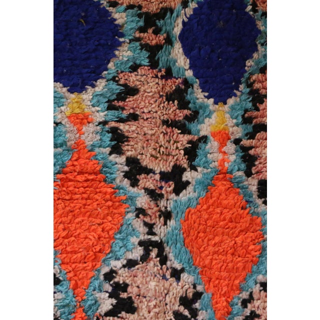 Mid-Century Modern Mid-Century Modern 4x10 Ft Vintage Moroccan Rug For Sale - Image 3 of 9