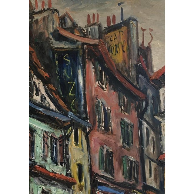 Fritz Strebel, Rue du Pot de Fer, Vieux Paris, Oil on Wood For Sale - Image 4 of 10
