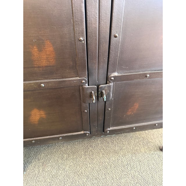 Metal Restoration Hardware Industrial Tool Chest Sideboard For Sale - Image 7 of 12