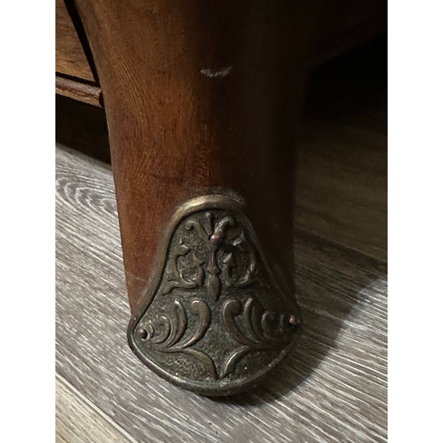 Wood Vintage 20th Century Pulaski Furniture Corp. Quarter Sawn Tiger Oak Dresser With Marble Top For Sale - Image 7 of 11