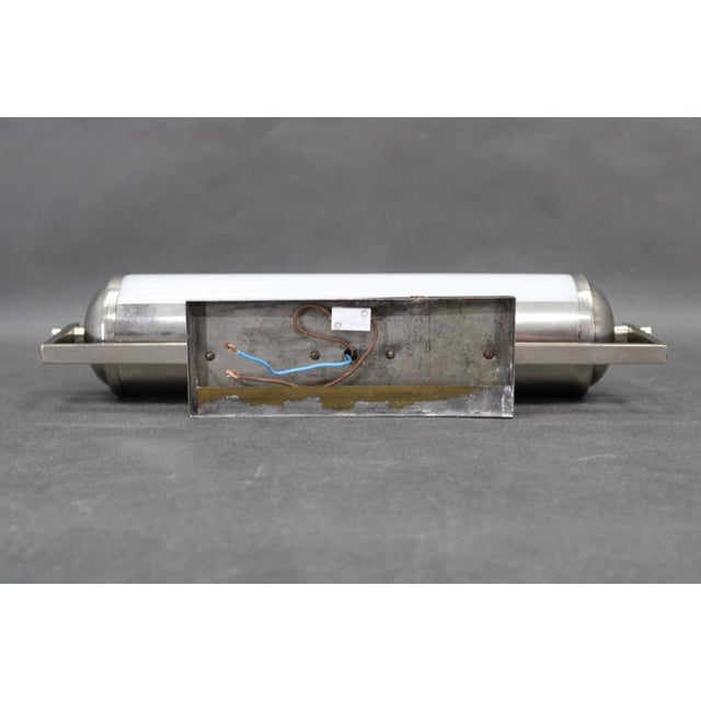 Art Deco Adjustable Wall Light in Nickel and Milk Glass, Czechoslovakia, 1930s For Sale - Image 6 of 9